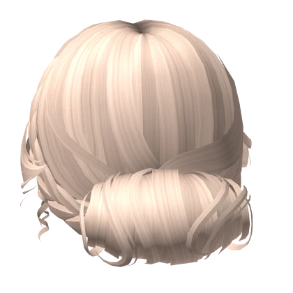 Platinum Blonde Low Bun w/ Braid