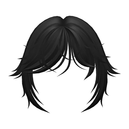Fluffy Emo Bangs in Black