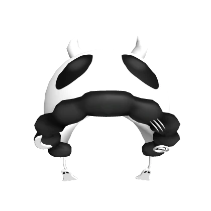 Halloween Ghost Cozy Black and White Hat