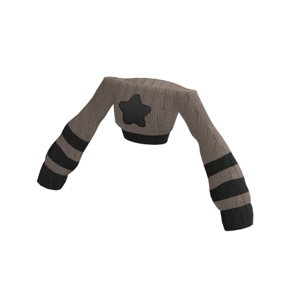 Oversized Knitted Cropped Sweater | Brown Black✔️