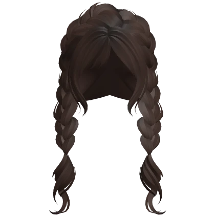 Cute Soft Double Swirly Braids in Brown