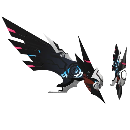 Glitching Black Ultimate Eve Mecha Wings