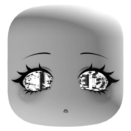 Cute Face w/ Glitched Cursed Eyes [Animated]