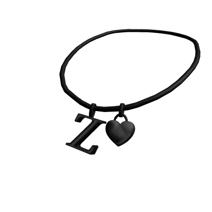 3.0 Initial Necklace: Z (Black)