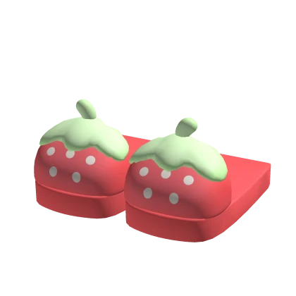 ♡ : kawaii red strawberry slippers