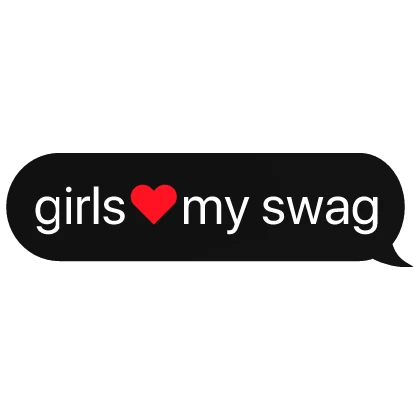 she hearts my swag text