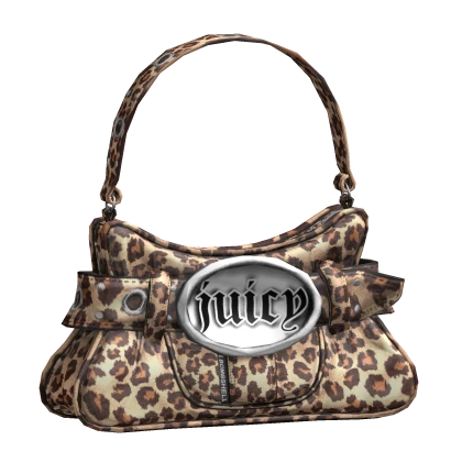 2000s McBling Juicy Belt Shoulder Bag (Cheetah)