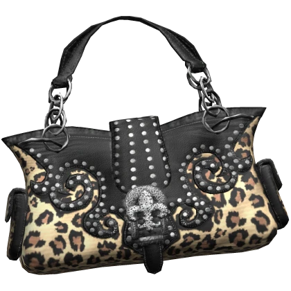 Mc-bling Cheetah Print Cross Bag 2000s Rhinestone