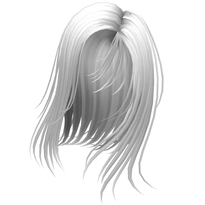 Silver White Windy Flowing Straight Anime Hair