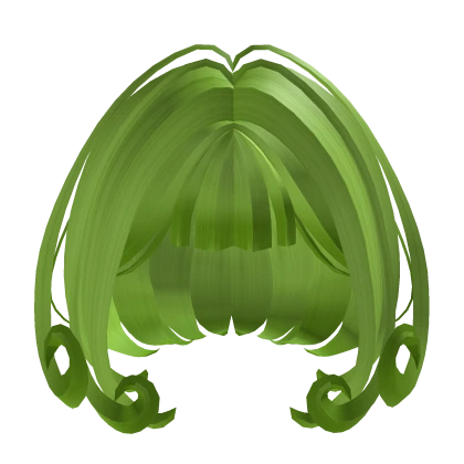 Harajuku green apple MELON SODA curls bob 