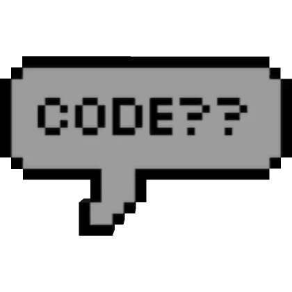 CODE: CODE349 | 'code??' Text Speech Bubble