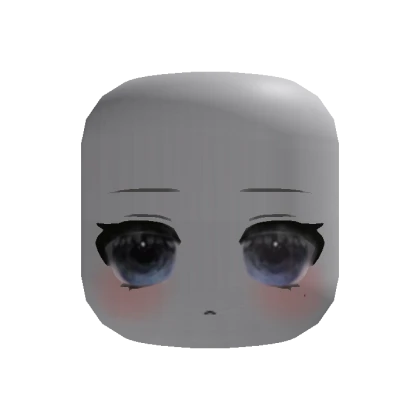 🍀Animated Pretty Chibi Face (Blue)