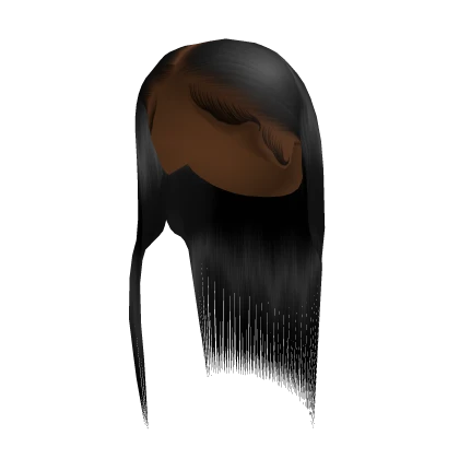 Tucked Middle Part Buss Down [Black]