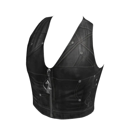 Vintage Designer Vest | Black