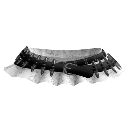 gothic mini skirt w bullet belt layered 3.0 white