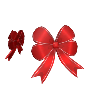 Christmas Double Red Hair Bows