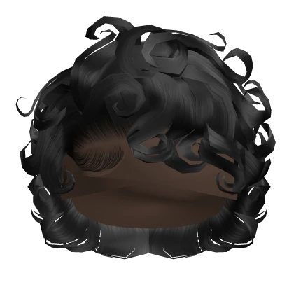 ☆ | Black Curly Bixie Cut