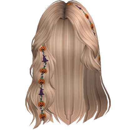 Spooky Swept Wavy Hair w/ Halloween (Blonde2)