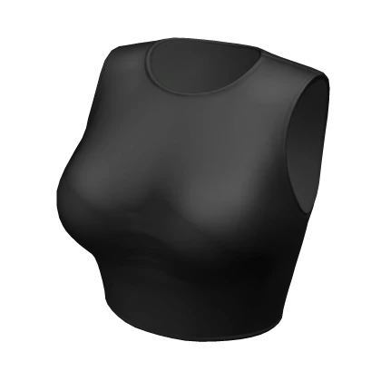 Crop Top Black Basic Tight Baby Baddie Tee Shirt