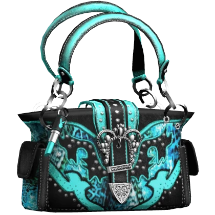 Scene Mcbling Cyan Bag Grunge Glam 2000s Edgy