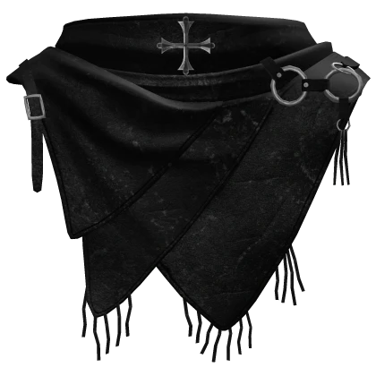 Black Emo Ring Cross Grunge Gothic Neck Scarf