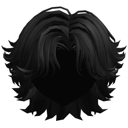 Black Messy Handsome Wolfcut