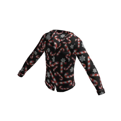 Black Christmas Pajama Top