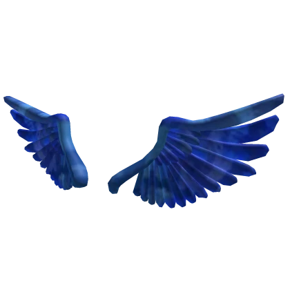 Diamond Blue Sparkling Angel Wings | Addon
