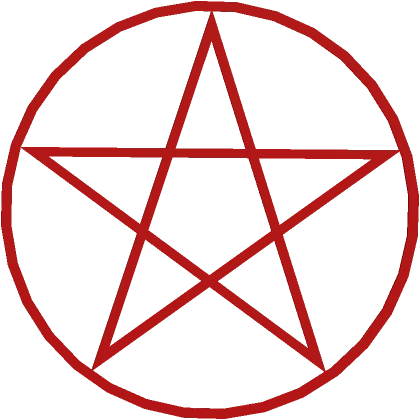 Forehead Pentacle Red