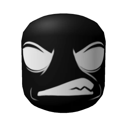 Angry Grimace Face Mask - Black