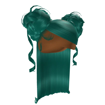 [SxZ] Sleek Half-Up Double Buns [Teal]