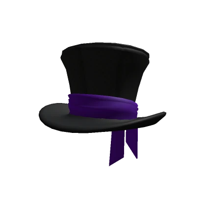 Top Hat With Purple Ribbon