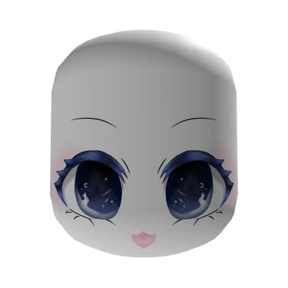 [Free] Blue kawaii happy face