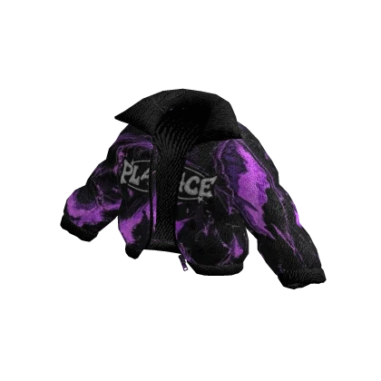 PL4CE Black Purple Camo Jacket
