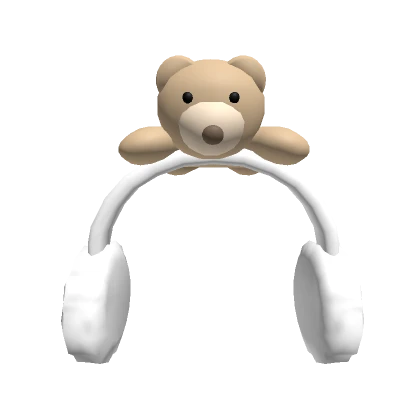 White Teddy Bear Earmuffs