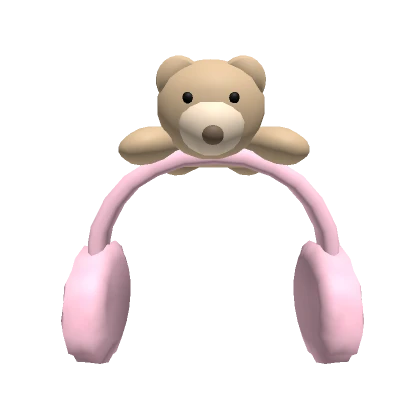 Pink Teddy Bear Earmuffs