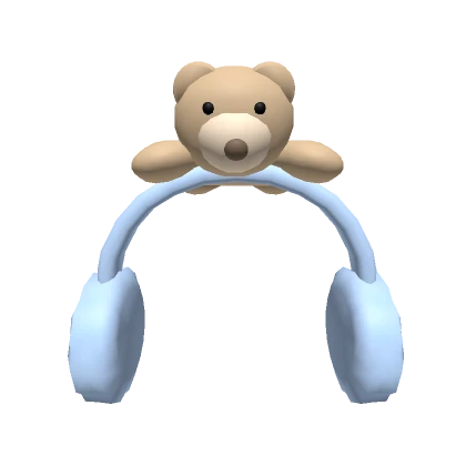 Blue Teddy Bear Earmuffs