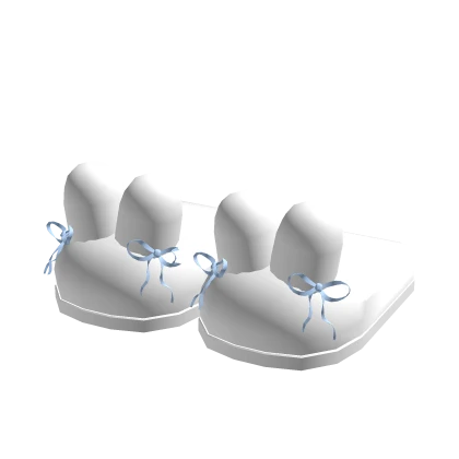 Bunny slippers blue bow