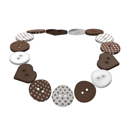 ⚉ harajuku igari mori kei brown button necklace