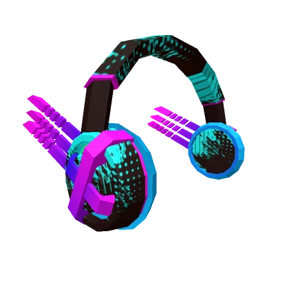 Neon Grunge Cyberpunk Headphone