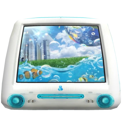 Frutiger Aero Computer Head [Blue]