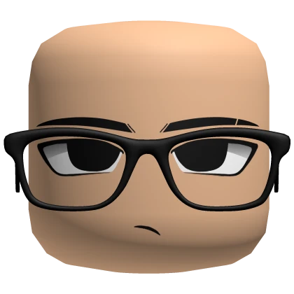 Intimidating Face w Black Glasses