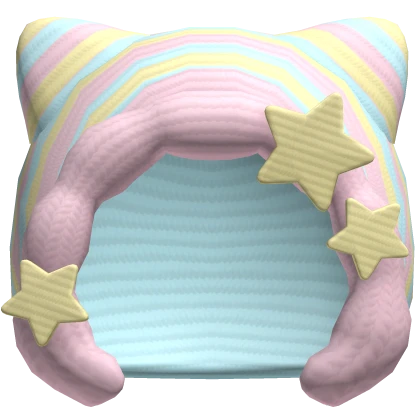 pastel rainbow kidcore kitty hood