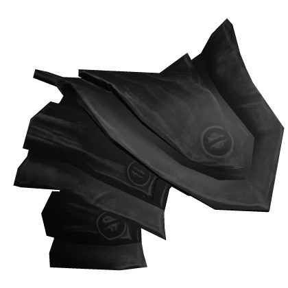 Black Medieval Knight Right Pauldron