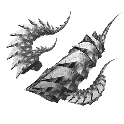Metal Chrome Dragon Horns