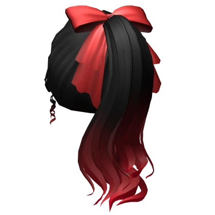 Christmas Black & Red Ponytail