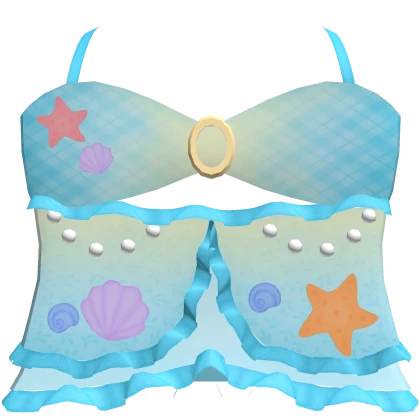 ♡ Cute Summer Blue Mermaid Jellyfish top shirt 🪼