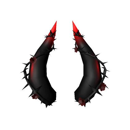 Black And Red Gothic Horns