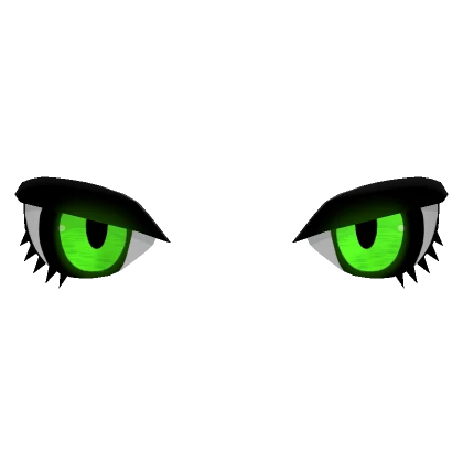 Green Glowing Anime Eyes