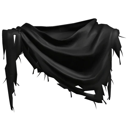 Torn Distressed Scarf - Black